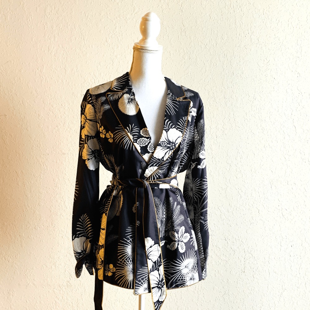 J. Crew Silk wrap blazer in island floral, Large